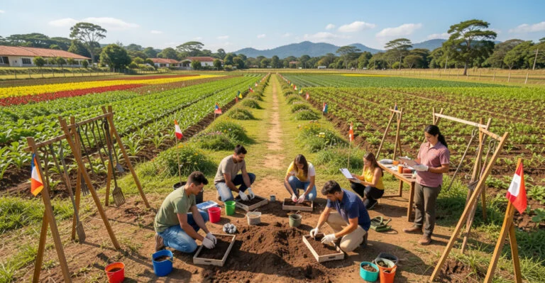Como verificar laboratórios, fazendas e aulas de campo?