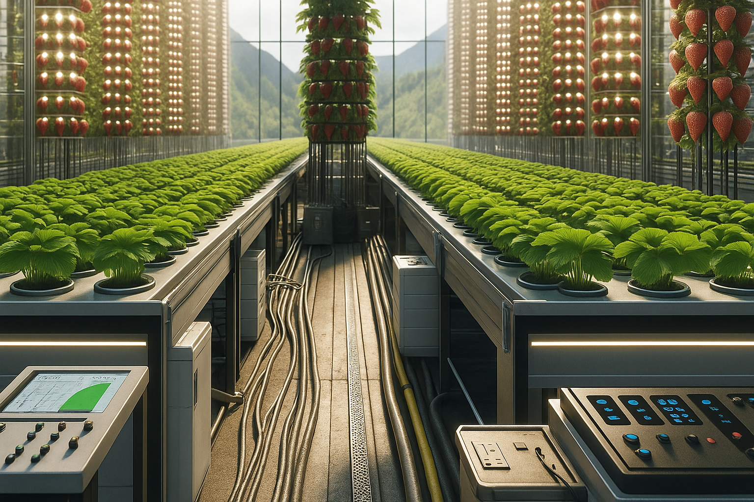Agricultura Vertical e Iluminação LED Revolucionando a Produção de Morango