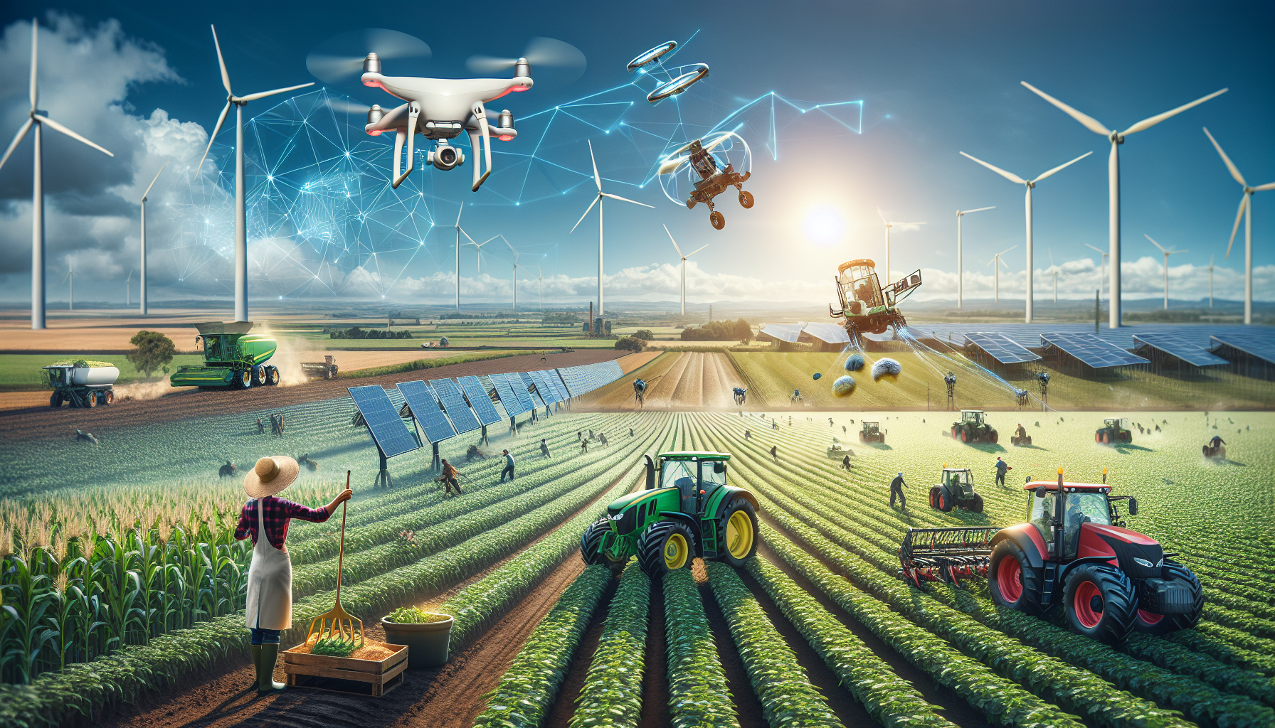 Imagem destacada ultra realista sobre Agricultura e Tecnologia