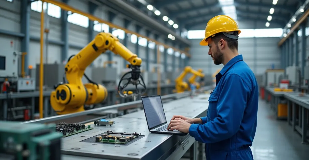 Automação indústria: robôs, IA e empregos que surgem