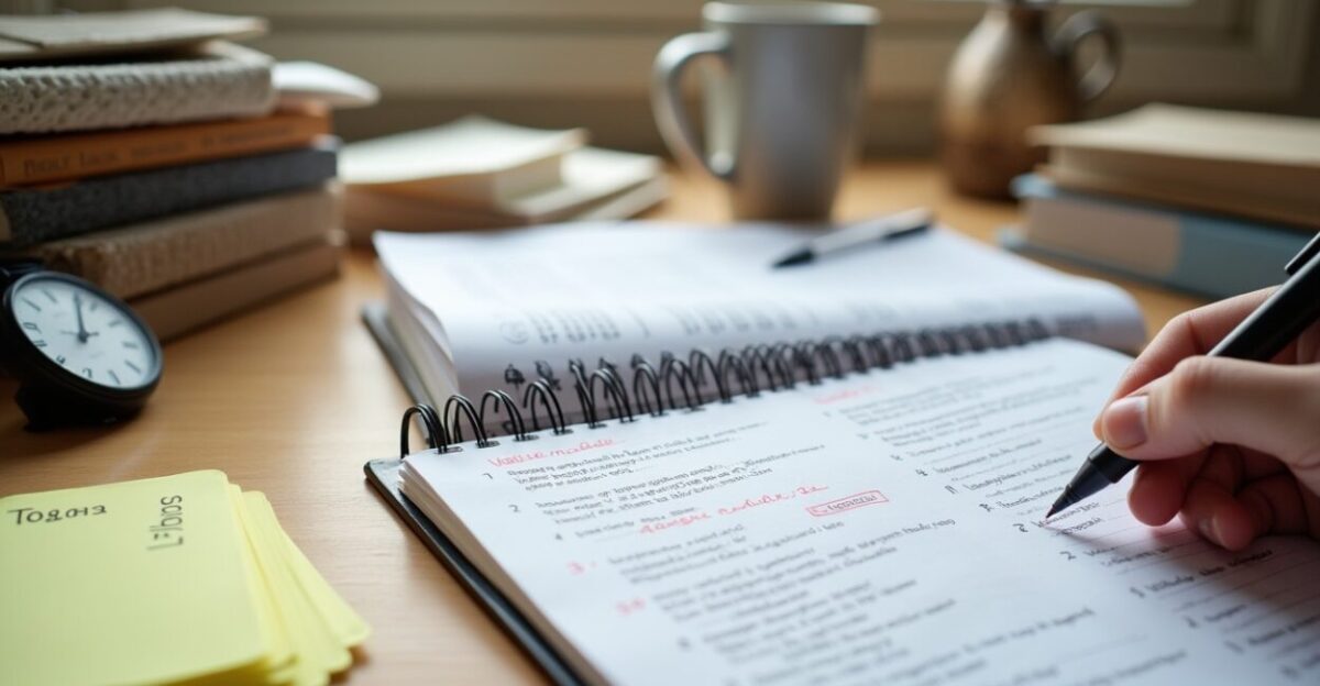 Estratégias de estudo com livros e exercícios