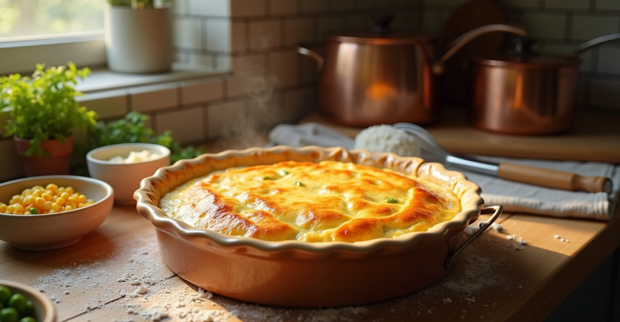 Torta sem Lactose Cremosa e Douradinha