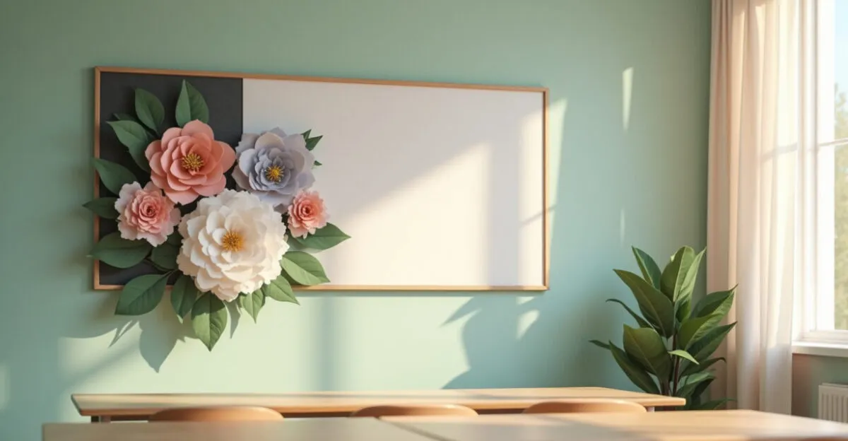 Painel Dia das Mães com Flores: Criativo 1 Cores que Deixam o Painel de Dia das Mães com Flores Mais Delicado do que Exagerado