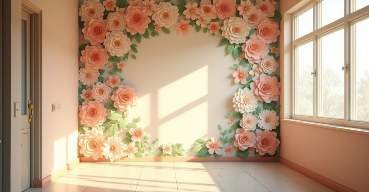 Painel Dia das Mães com Flores: Criativo