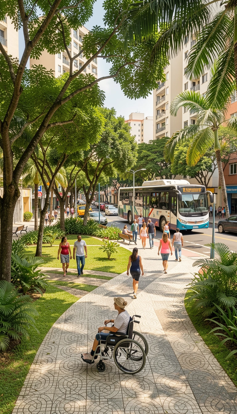 A cidade parece verde. Mas funciona para todos?