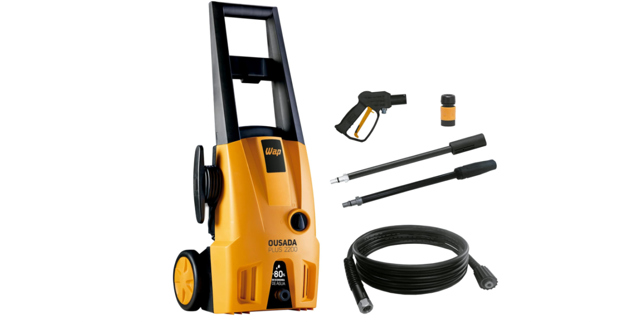 WAP Lavadora de Alta Pressão OUSADA PLUS 2200, Com Jato Leque e Concentrado, 342Lh, 1750psi 1500W 127V WAP Lavadora de Alta Pressão OUSADA PLUS 2200, Com Jato Leque e Concentrado, 342Lh, 1750psi 1500W 127V